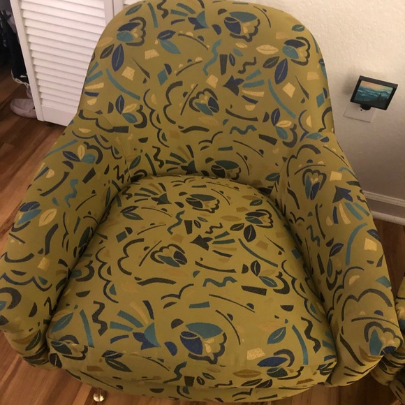 West Elm Phoebe Mid Century Modern Chairs With Metal Legs - Pair - Picture 2 of 15